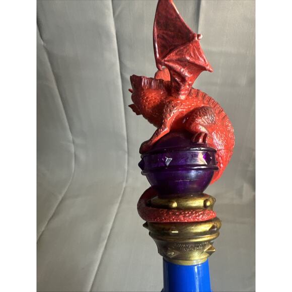 MAGIQUEST Wand Great Wolf Lodge MAGIC QUEST Wizard Red Dragon Topper Charlock - Picture 6 of 10